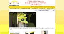 Desktop Screenshot of lojadoprotetor.com.br